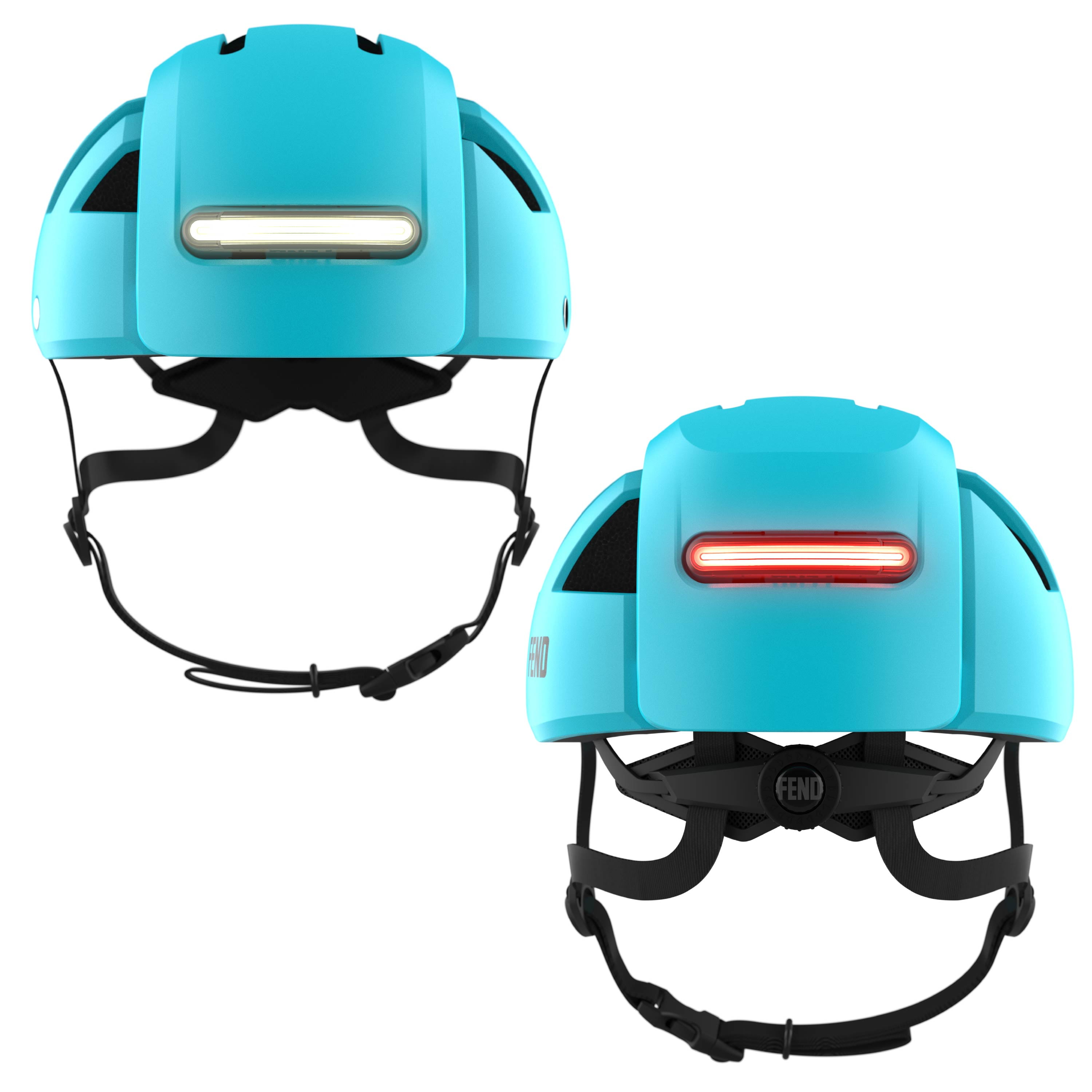 FEND Super Helmet With Ultra-Bright Lights - Adult Mens and Womens Bike Helmet - Collapsible by 50% of Original Size - Safety Certified for Bicycle Road Bike Scooter Cycling Commuter Helmet&nbsp;