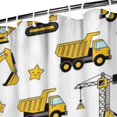 thumbnail image 3 of Cartoon Construction Vehicles Cranes Shower Curtain 72"x84" ,Bathroom Decorative Shower Curtains Set with 12 Hooks,Modern Waterproof Washable Shower Curtain, 3 of 6