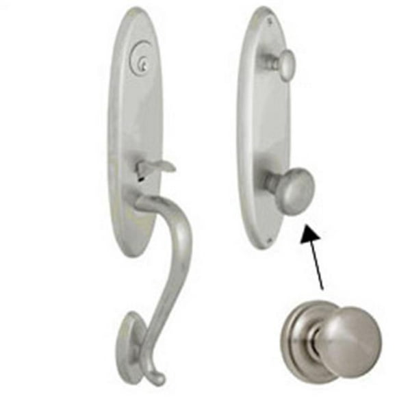 Rockwell EAGH201HS10B Mondrian Handle Set with Sandhill Knob, Oil Rubbed Bronze