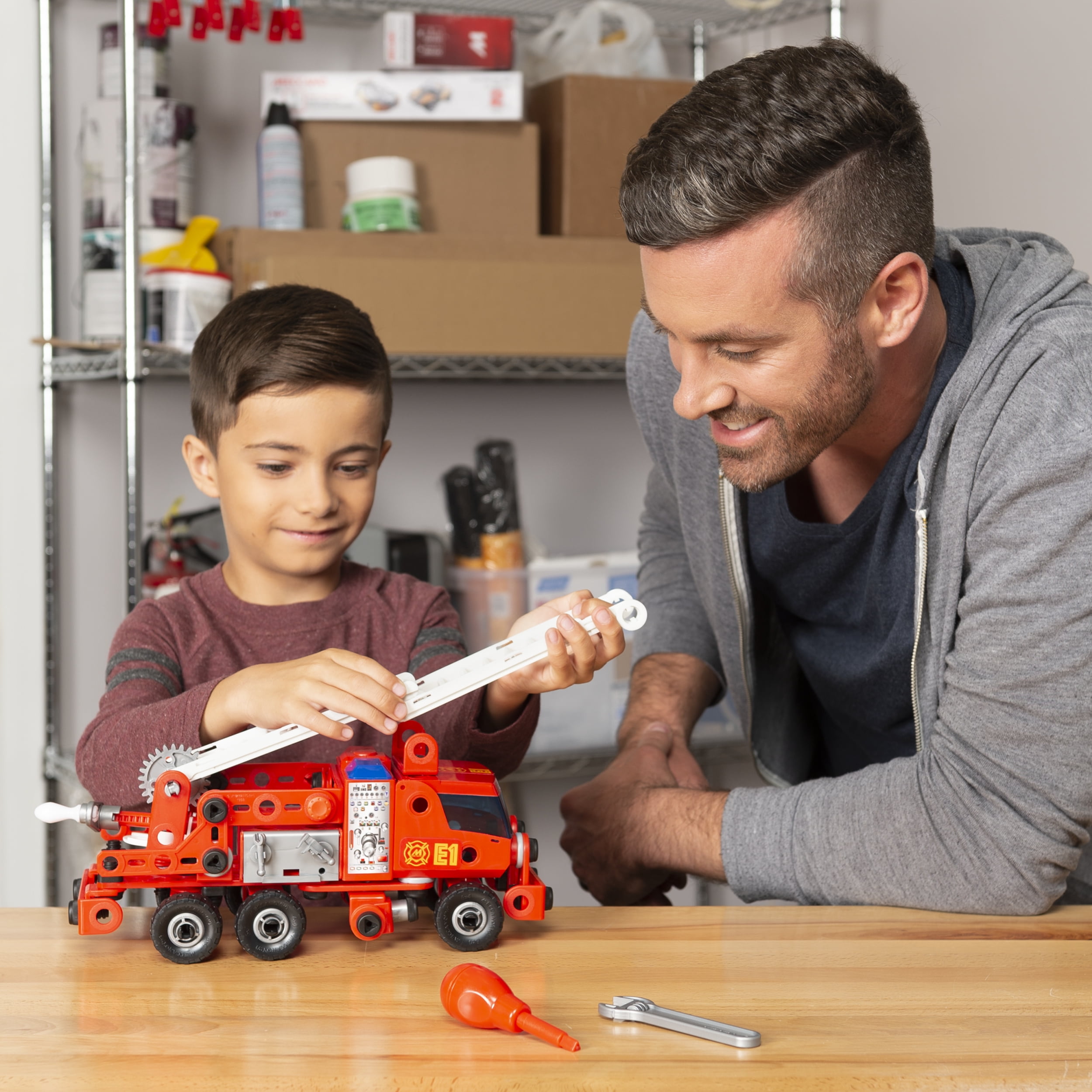 meccano junior rescue fire engine building set