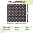 thumbnail image 2 of Black Cartoon Pink Winged Unicorn Pattern Square Fitted Tablecloth with Elastic Edge,Square Table Cover,Washable Elastic Table Cover for Home Kitchen Party Decor 34"x34", 2 of 6