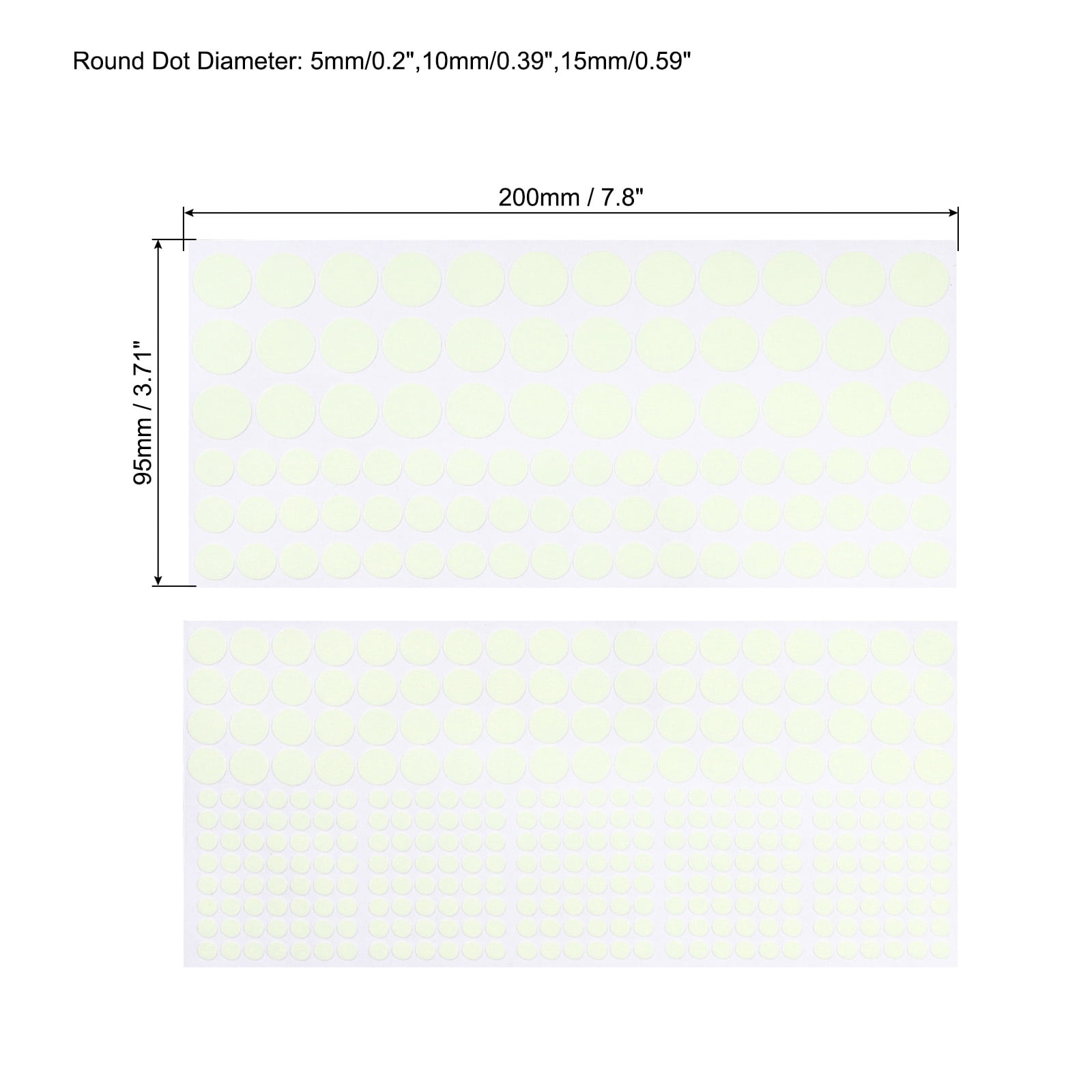 Unique Bargains Glow in the Dark Tape Dots for Home and Office Decoration Light Green