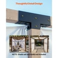 thumbnail image 6 of VEVOR Pergola Kit 2-pack,T-Shaped 4x4 (Actual 3.5x3.5 inch),3-Way Pergola Brackets DIY Woodworking Gazebo Bracket Kit with Screws for 3.5x3.5 inch Wood Beams in Actual Size for Outdoor Party Banquet, 6 of 9