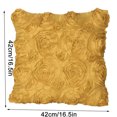 thumbnail image 3 of Advancent Funda de almohada de flores de satén, funda de almohada para sofá y silla, cojín decorativo para el hogar Decoración del hogar amarillo, 3 of 6