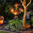 thumbnail image 4 of Kuymtek 2x LED Solar Jardín Orquídea Luz Impermeable Paisaje Valla Decoración (Naranja), 4 of 7