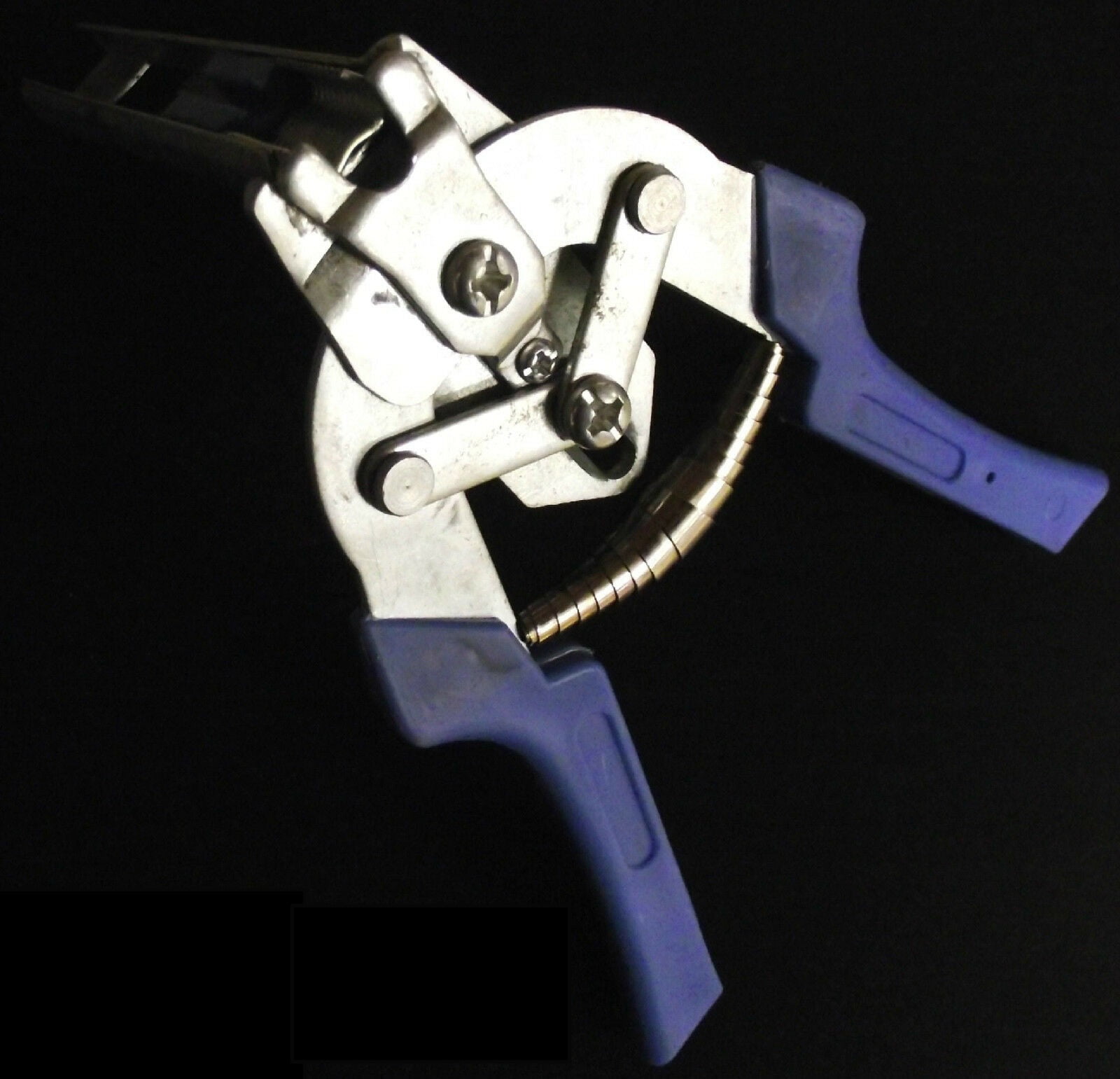 AUTO FEED HOG RING PLIERS 11/16 = 1/4 CIRCLE POULTRY SHRINK BAG WIRE