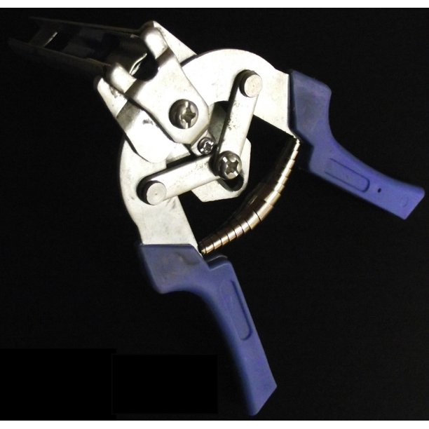 AUTO FEED HOG RING PLIERS 11/16 = 1/4 CIRCLE POULTRY SHRINK BAG WIRE