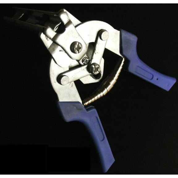 AUTO FEED HOG RING PLIERS 11/16 = 1/4 CIRCLE POULTRY SHRINK BAG WIRE CAGE PLIERS