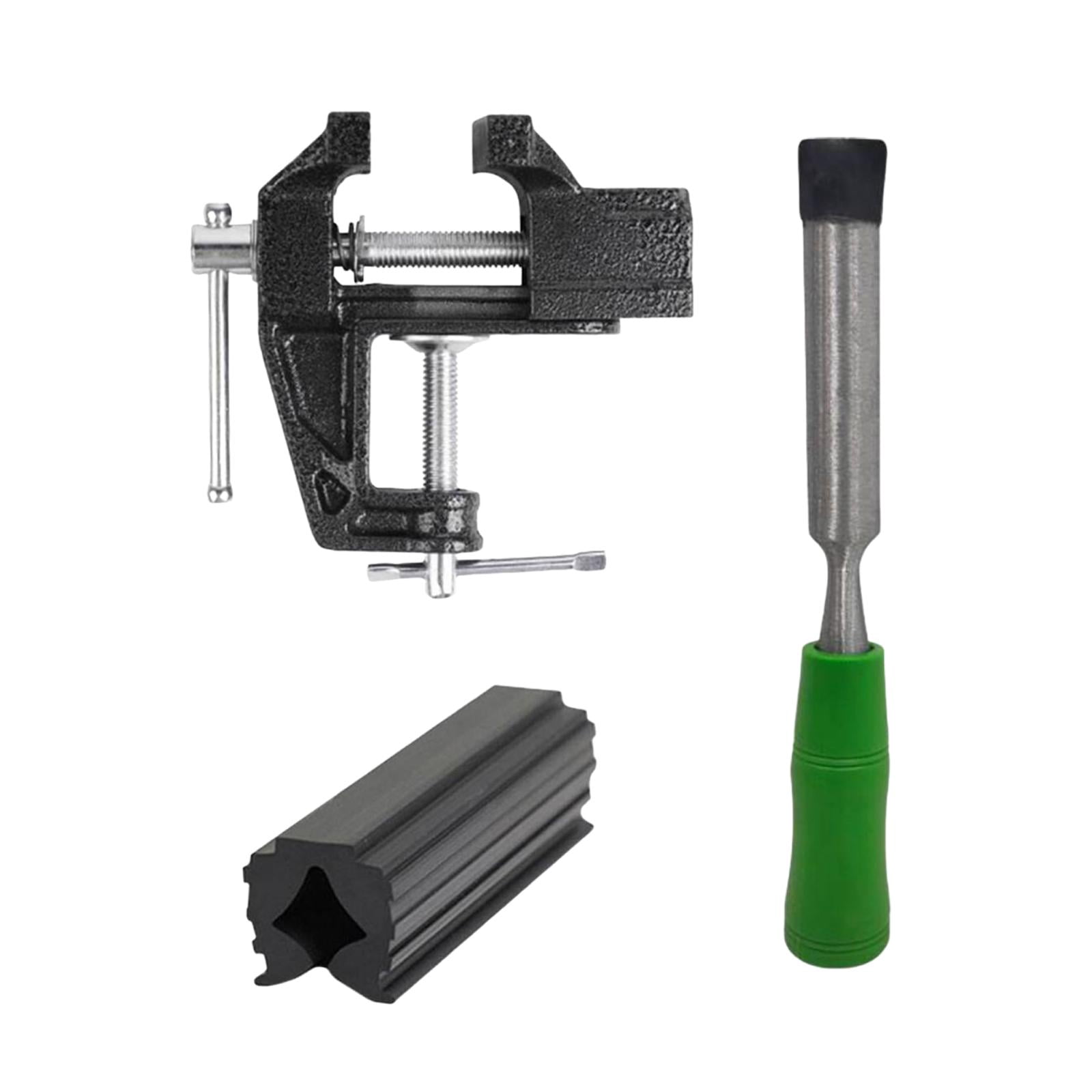 funtasica 3 Pieces Golf Grip Kits Grip Tape Remover Repair Tool Professional Table Vise Accessories Easy to Use Bench Vise Rubber Clamp Green