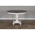 thumbnail image 5 of Sunny Designs Carriage House 30" Farmhouse Wood Table in White/Dark Brown, 5 of 8