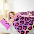 thumbnail image 4 of Manfei Pink Moth Butterflies King Size Comforter Sets,Abstract Cheetah Pattern Bedding Comforter Set,Black Splash Ink Bedding Set For Girl Teens,Super Cozy Room Decor Reversible,3 Pieces, 4 of 8