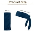 thumbnail image 2 of Uxcell Head Ties Headband Ninja Karate Headband Adjustable Sports Tie Back Navy Blue, 2 of 7