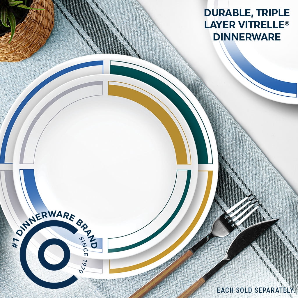 (2 pack) Corelle Color Block 8.5" Salad Plate
