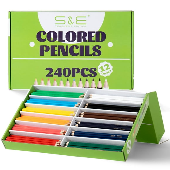 Lápices de colores S & E TEACHER'S EDITION, 240 unidades, para adultos y niños