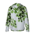 thumbnail image 3 of Fotbe Watercolor Green Leaves Men's Women's UPF 50+ Sun Protection Jacket Hooded Cooling Shirt with Pockets Hiking Outdoor Performance-Medium, 3 of 9
