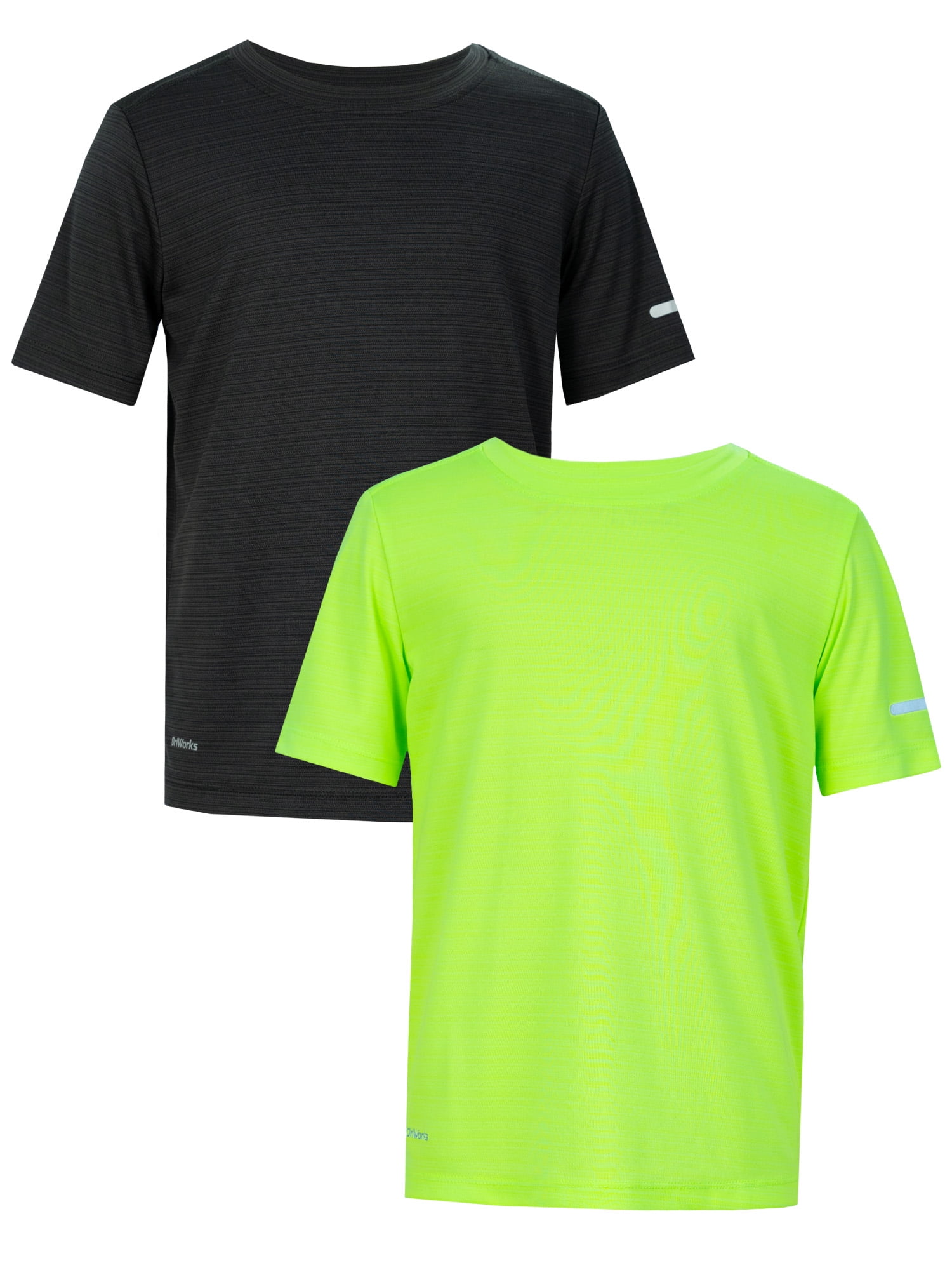 Athletic Works Boy's Short Sleeve Core Active T-Shirt 2-Pack, Sizes 4-18 & Husky