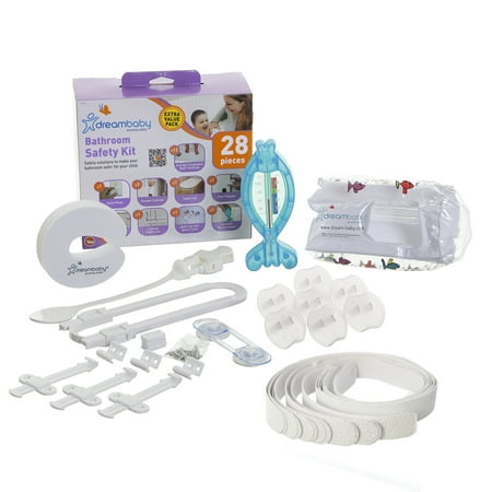 Dreambaby Bathroom Safety Value Kit for Babyproofing, 28 Piece
