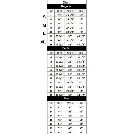eliza j size chart dresses