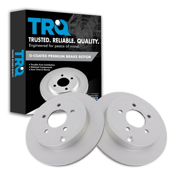 TRQ Rear Brake Rotors Set Vented Premium G-Coated Fits Select 2007-2010 Ford Edge Lincoln MKX