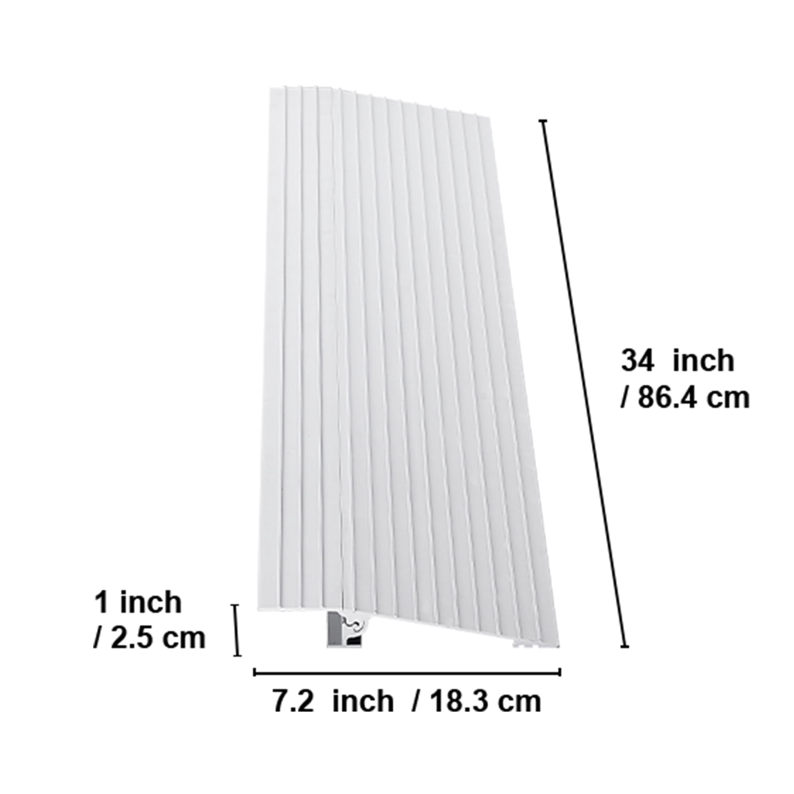 KFFKFF Aluminum Ramp, 1" High, 800 lbs Capacity, Wheelchair/Scooter Entry Solution, Adjustable for Easy Access, Power Chair Friendly, Modular for Doorways