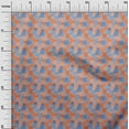 thumbnail image 3 of oneOone Cotton Cambric Orange Fabric Mix Ikat Craft Projects Decor Fabric Printed By The Yard 42 Inch Wide, 3 of 4