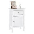 thumbnail image 5 of FCH 40*30*63cm Countryl Style MDF Spray Paint Curved Foot One Drawer One Door Night Table White, 5 of 8