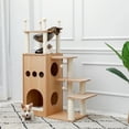 thumbnail image 3 of Fast Delivery Pet Cat Tree House Tower Condo Wood Cat Scratching Sisal-Covered Scratch Posts Pads with Play Ball for Cats Kitten ShopWise Round, 3 of 16