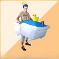 thumbnail image 4 of Halloween Creative Costume Cosplay Bathtub Fun Party Inflatable Costume Fun Fancy Dress Party Party Costume Birthday Gift,Height 59"–74.8",Bathtub, 4 of 7