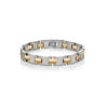 Gem Stone King Men’s Shiny Two Tone Tungsten Bracelet with Gold IP Plated with Shiny Connector Links