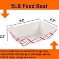 thumbnail image 2 of Food Trays Mr Miracle, papel cuadriculado rojo y blanco, 2,27 kg, paquete de 100, 2 of 8