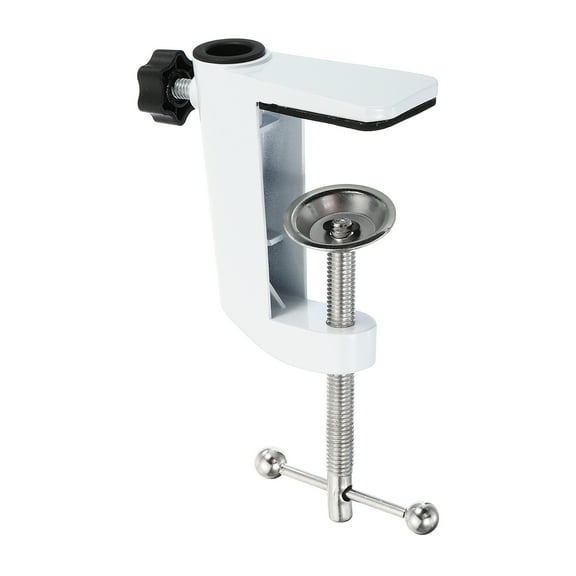Uxcell 0.47" Hole Dia. Universal C Clamp Table Lamp Mic Arm Mount Desk Clamp White