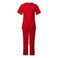 thumbnail image 3 of JGNGSHN Scrubs Suit Set for Women Medical Uniform Scrubs Set Classical V-Neck Top and Soft Stretch Straight Leg Pants, 3 of 3