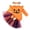 Orange, variant on BOBOGOJP 3Pcs Baby Girl First Halloween Outfit Infant Romper Dress Bow Tutu Skirt with Headband Newborn Thanksgiving Bodysuit (Orange, 9-12 Months)