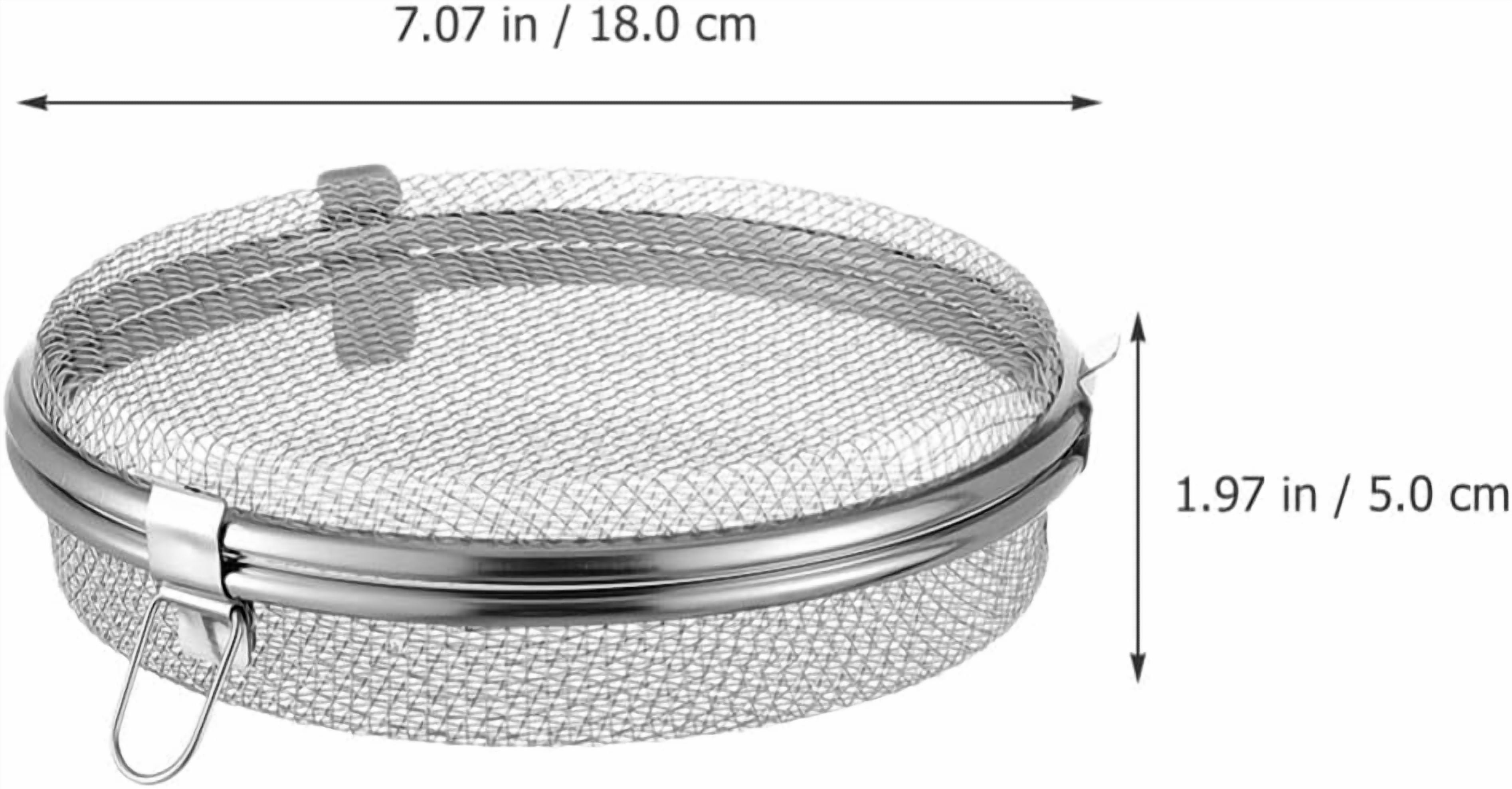 ABPETE Mesh Dishwasher Basket,Silverware & Small Parts Organizer with Drain Holes, Universal Fit for Top/Bottom Rack