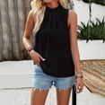 thumbnail image 5 of Womens solid color Tank Tops Summer Casual Crew Neck Sleeveless Top Loose Fit Basic Tunic Shirts, 5 of 7