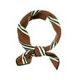 thumbnail image 1 of INSPIRE CHIC Foulards Carrés à Rayures pour Femmes Foulard de Tête Fichu Brun avec Boucle, 1 of 5