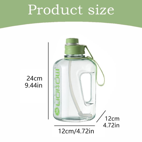 Water Bottle 1.6L Large Capacity Leakproof Travel Flask 1 Pack Insulated Tumbler, Multi-Color Option Kitchen Gadget, Beverage Container for Sports Gym Outdoor Bag Carry Hydration