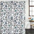 thumbnail image 3 of Boho Leaf Waterproof Fabric Shower Curtain,Teal Green Spring Farmhouse Pastoral Tribal Waterproof Fabric Shower Curtain for Bathroom Curtains Bathtubs Shower Curtains with 12 Hooks Stall 54x78in, 3 of 8