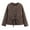 Coffee, variant on SELONE Women Coats Winter Short Belt Puffer Jacket Zipper Long Sleeve Crewneck Outerwear with Pockets Soild Tops Brown L