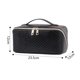 thumbnail image 3 of Difusor De Aceite Esencial Bolsas de maquillaje de cuero PU con bolsa de cosméticos con cremallera para regalos navideños (negro) Likrtyny Cuidado Belleza, 3 of 9
