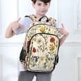 thumbnail image 6 of FORMRS Unisex School Backpack 17" Student Travel Bag with Laptop Compartment, Beige Floral, 6 of 7