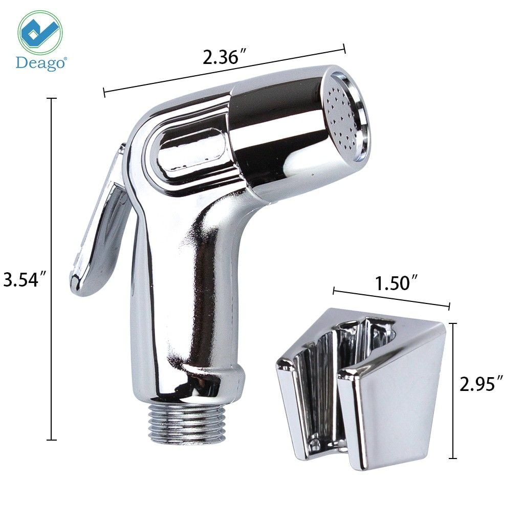 Deago Handheld Bidet Toilet Sprayer, Stainless Steel Bathroom Bidet Sprayer Set with 7/8" Valve T-Adapter , Baby Cloth Diaper Sprayer