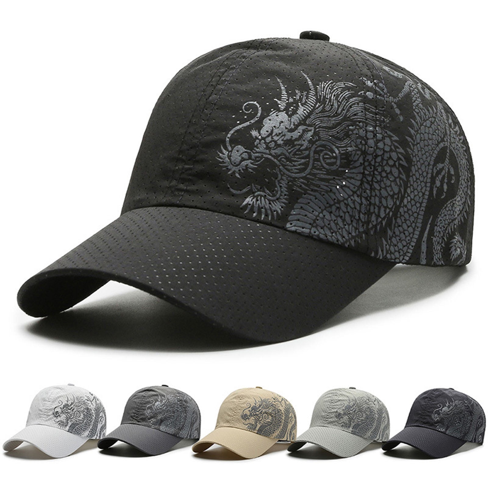 Unisex Chinese Dragon Pattern Baseball Cap Cotton Outdoor Unisex Chinese Dragon Pattern Baseball Cap Cotton Outdoor