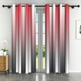 thumbnail image 6 of Lfeey Blackout Curtains 63 inches long, Striped Printed Curtains for Bedroom, Insulated Lined, 42x63 inches, Red and Black, 2 Panels, 6 of 6