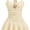Yellow, variant on Women's Shell Strap Dress Sleeveless Layered Ruffle Summer Vacation Beach Skirt