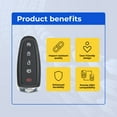 thumbnail image 6 of Keys4Less Replcament Smart Key Fob for Ford Flex 2019 FCC M3N5WY8609 Part Number 164-R8092 164-R8094 Pack of 2, 6 of 8