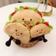 thumbnail image 2 of 1pc Plush Taco Cake Toy Cute Simulation Food Mexican Roll Hamburger Soft Doll Cut Home Decor Keychain Pendant Kids Birthday Gift, 2 of 5