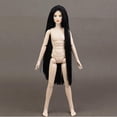 thumbnail image 2 of Cabeza de pelo negro Bjd 1/6 macho esculpir muñecas con articulaciones esféricas Makup, 2 of 6