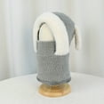 thumbnail image 3 of Auroural Ski Mask Balaclava Winter Face Mask for Boys Warm Hood Cover Hat Cap Scarf 4-14 Years Old Children's Hat Cute Ear Pullover Hat Winter Plus Velvet Warm Mask Neck Integrated Knitted Hat Gray, 3 of 4