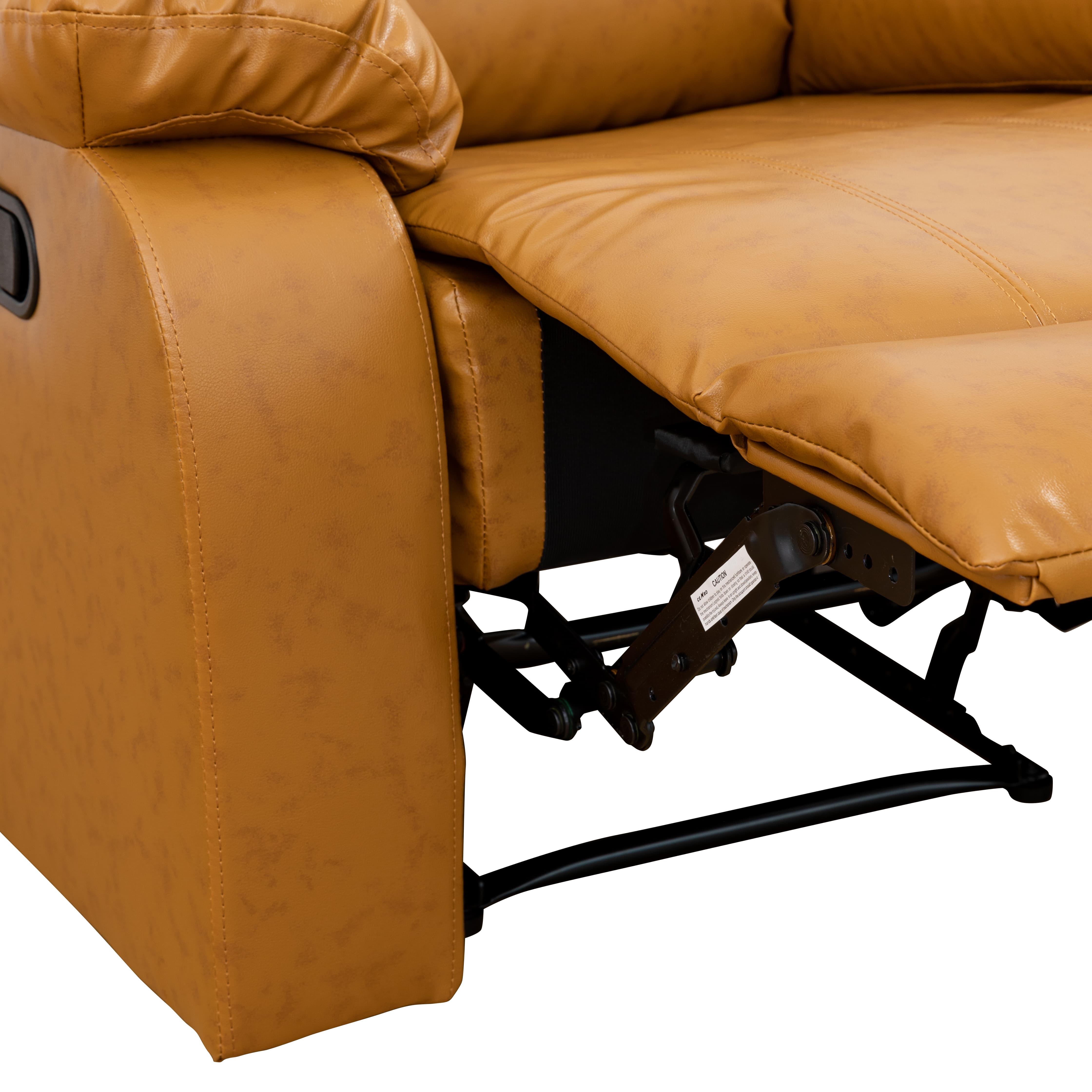 MAYEERTY Recliner Chair, Wear-Resistant Breathable Fabric Reclining Chair with Adjustable Backrest for Living Room, Ginger